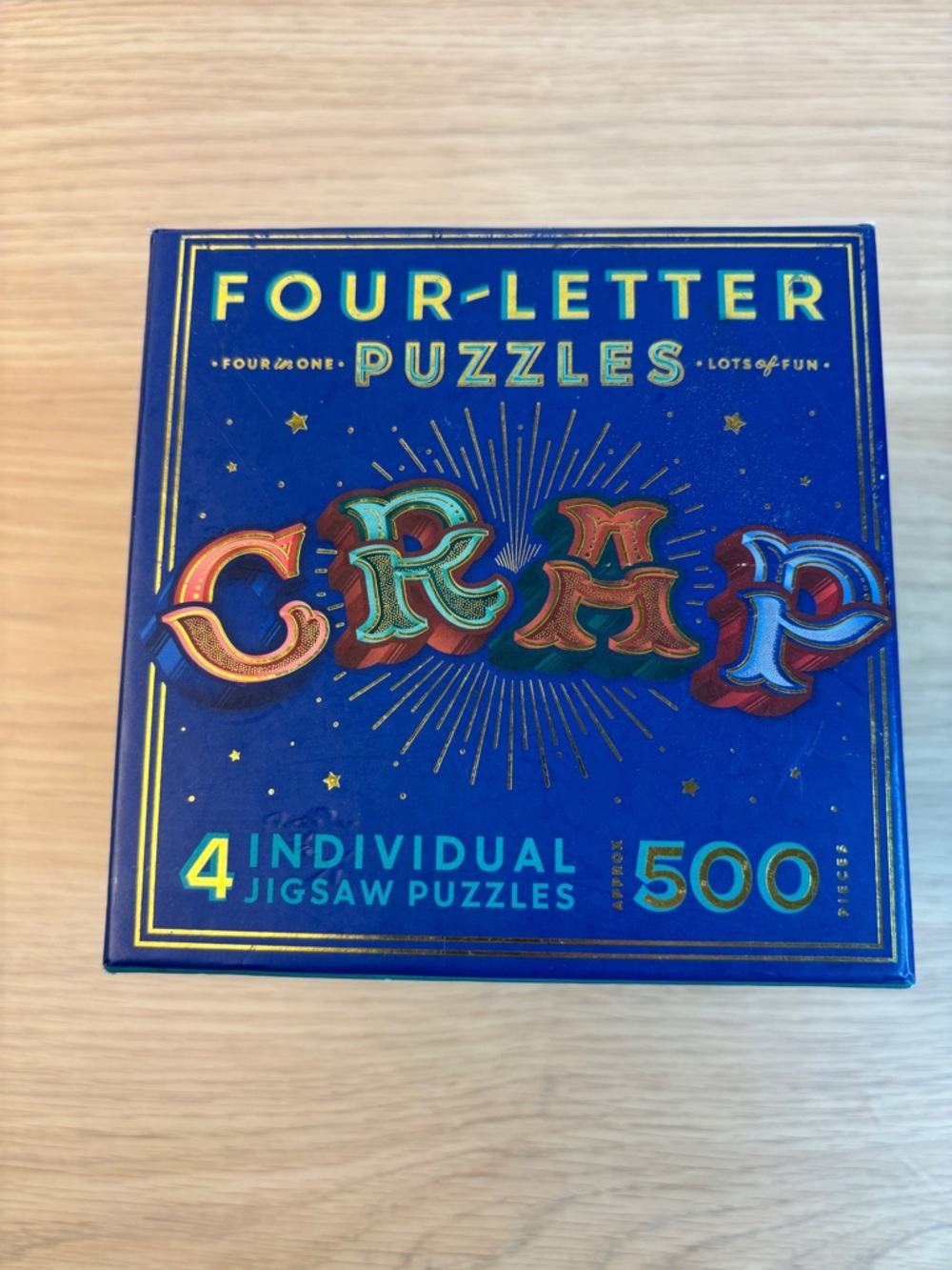 Knock Knock “Crap" Four-Letter Jigsaw Puzzle. Bag Sealed - Picture 3 of 8